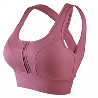 High impact sports Zipper bra